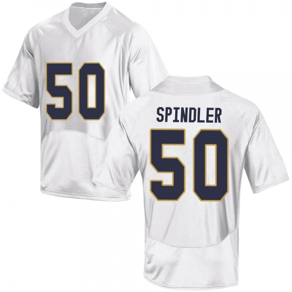 Rocco Spindler Notre Dame Fighting Irish NCAA Youth #50 White Game College Stitched Football Jersey BCU5555CR